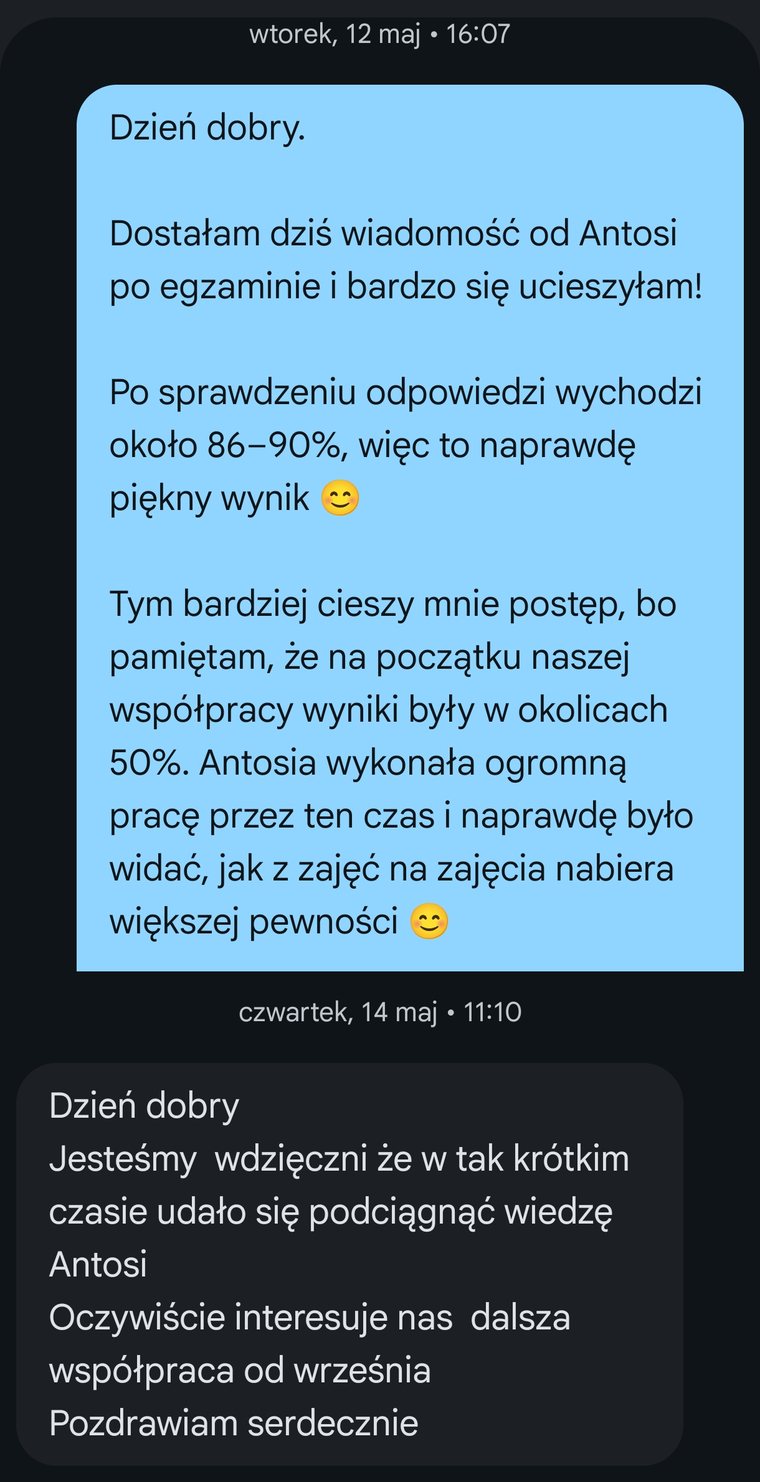 Wiadomość — Mama Antosi